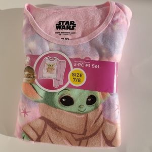 Pink Baby Yoda pj 💗 size7/8 for kids